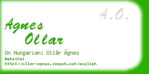 agnes ollar business card