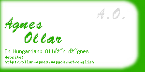 agnes ollar business card